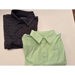 2 Straight Down Performance Golf Polo Shirts Medinah Country Club Medium
